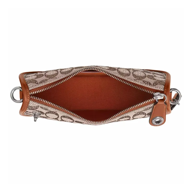 COACH Jacquard Portable Crossbody Bag, Shoulder Bag Medium Size Women's Burnished Amber-4
