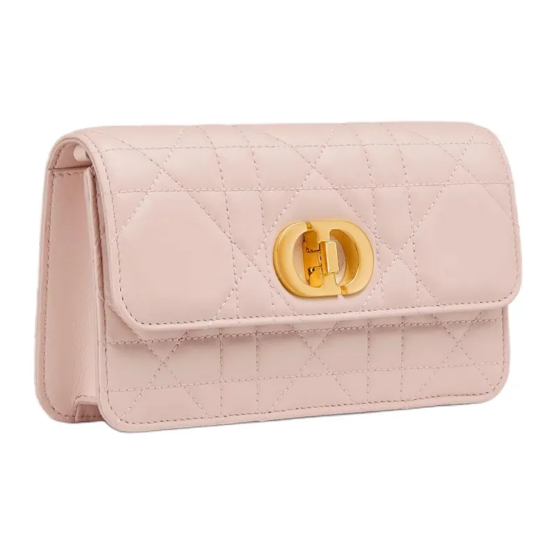 DIOR Sheepskin Shoulder Bag Crossbody Bag Women's Rouge Pink-1