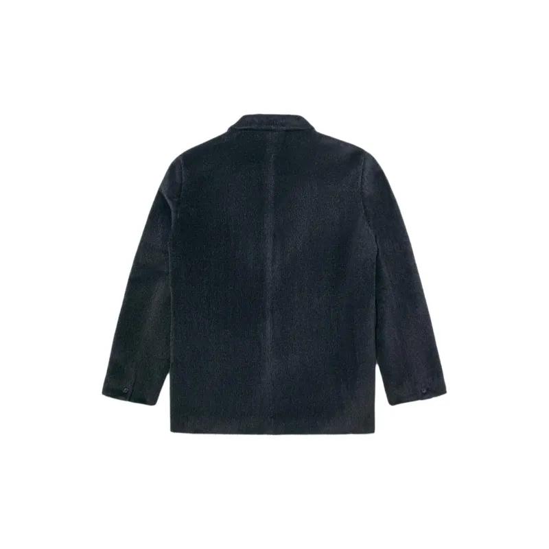 NOAH FW24 Velvet-feel Coat Men's Black-1