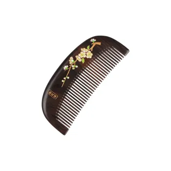 XIBI Hand-Drawn Lacquer Art Treasure Rich Wooden Comb Shunfa Portable