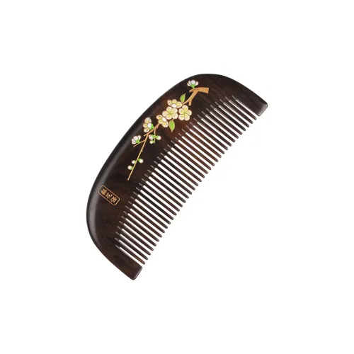 XIBI Hand-Drawn Lacquer Art Treasure Rich Wooden Comb Shunfa Portable