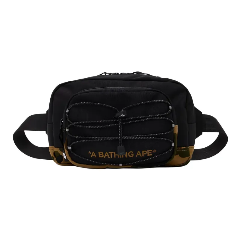 A BATHING APE Polyester Canvas Fanny Pack Regular Men's Blue/Black-4