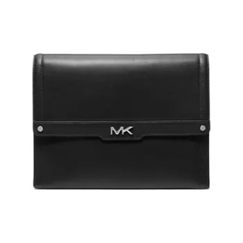 MICHAEL KORS Leather Briefcase Clutch Men's Black