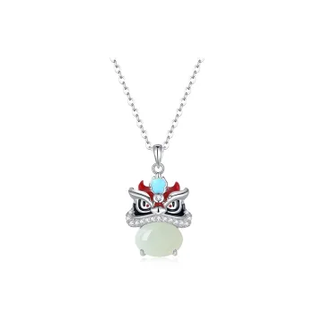NAME.S Hetian Jade Necklaces Pale Greenish White Jade Women's