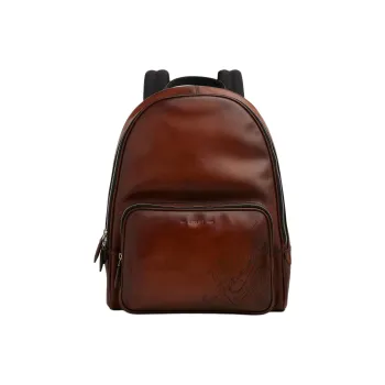 BERLUTI Leather Backpack Men's Brown