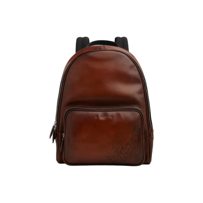 BERLUTI Leather Backpack Men's Brown-0