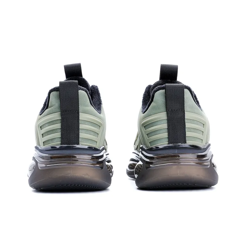 POLUDIYIPI Coverage Rebound Balance Impact Resistant Support Anti Rollover Low Top Running Shoes Men's Army Green-4