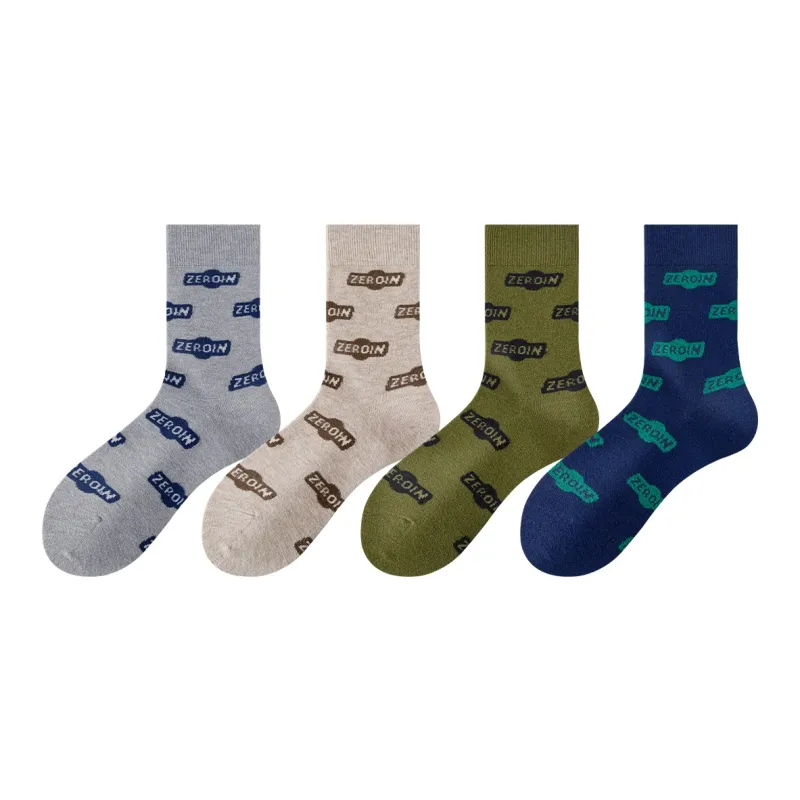 ZEROIN Mid Calf Socks Unisex 4 Pack-11