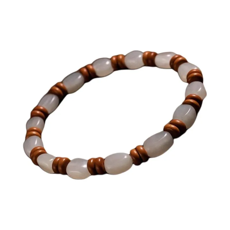 Andaozi Hetian Jade Bracelets White Jade Unisex-6