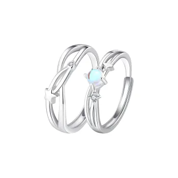 WAW Zircon Glass S925 Silver Rings Unisex