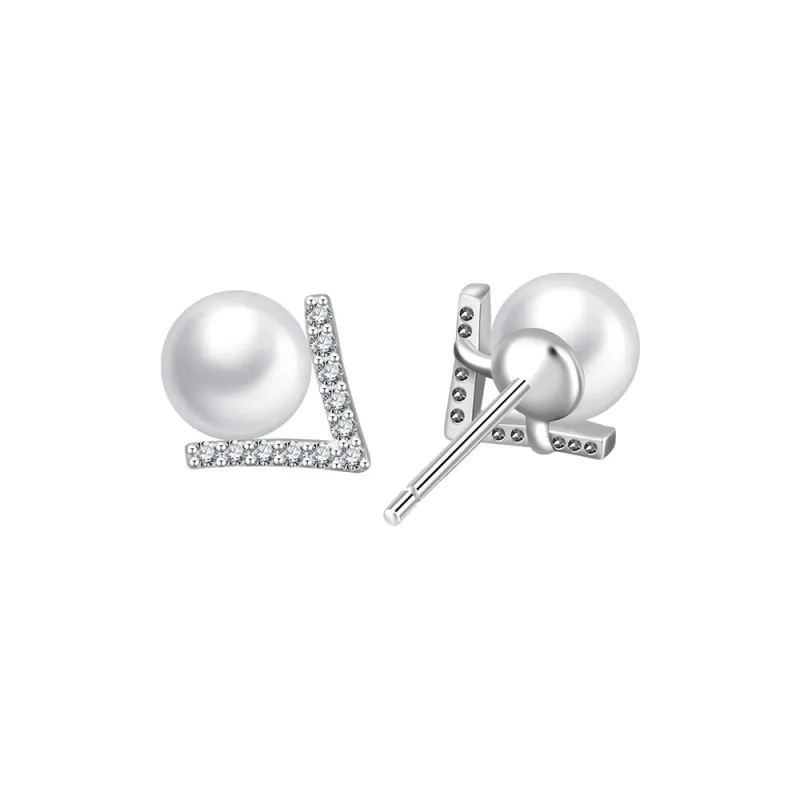 LAOYINJIANG Pearl Stud Earrings Women's-0