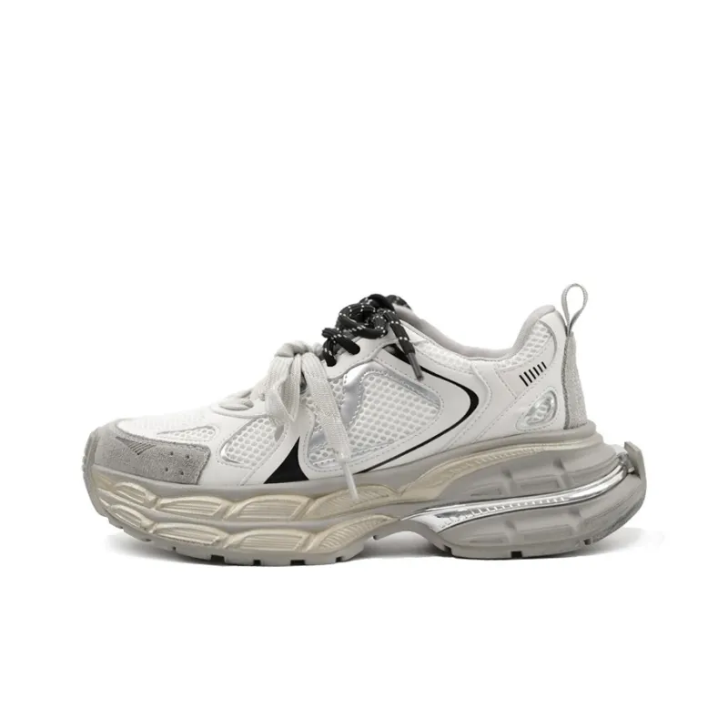 ABCYLM Cushioning Slip Resistant Coverage Low Top Chunky Sneakers Women's-10