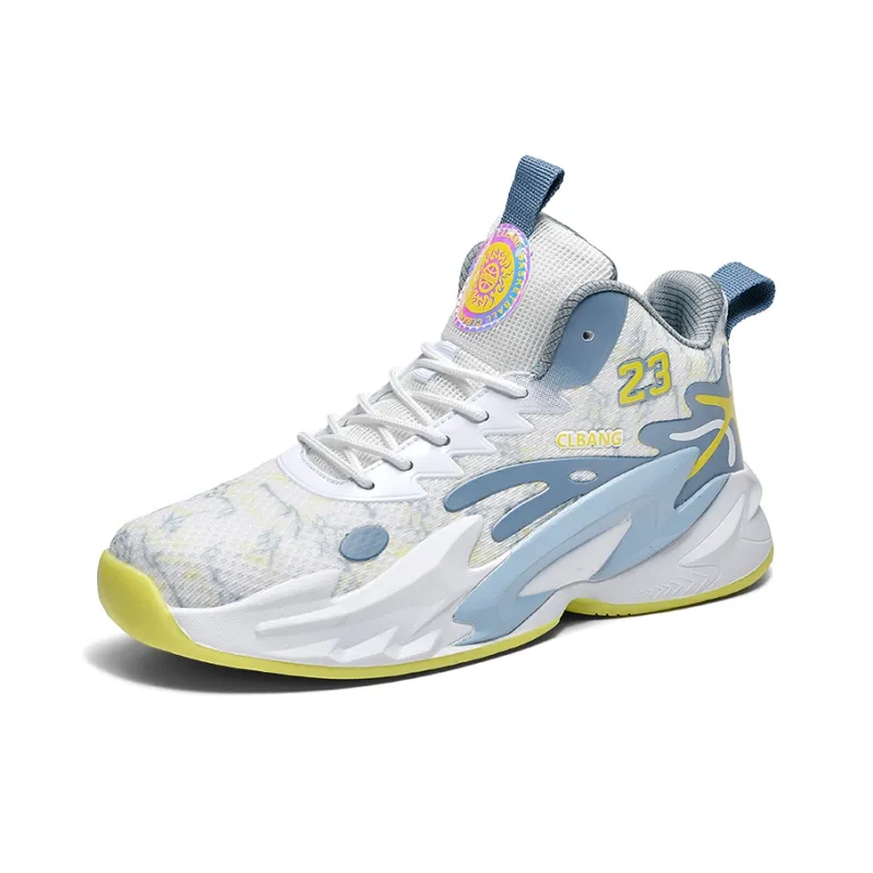 Black tailed Deer Cushioning Abrasion Resistant Breathable Mid Top Basketball Shoes Unisex-13