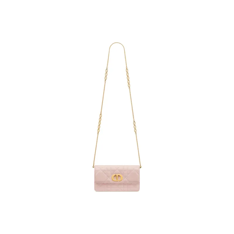 DIOR Sheepskin Shoulder Bag Crossbody Bag Women's Rouge Pink-3