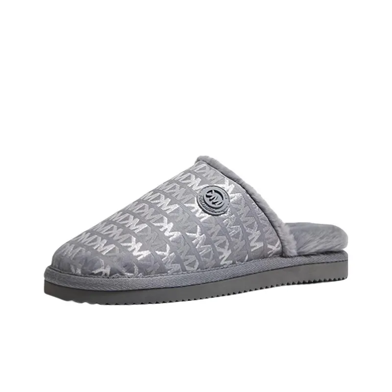 MICHAEL KORS Rubber Sole Antibacterial Wrap-toe Slippers Women's Gray-3
