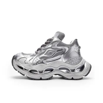 U.T.B Oracle Prophet Anti Slip Wear Resistant Breathable Coverage Low Top Chunky Sneakers Unisex Xingji Silver