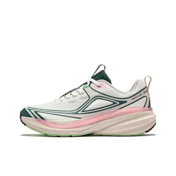 Erke Cushioning Rebound Slip Resistant Low Top Running Shoes Women's Microcrystal White Teal Green