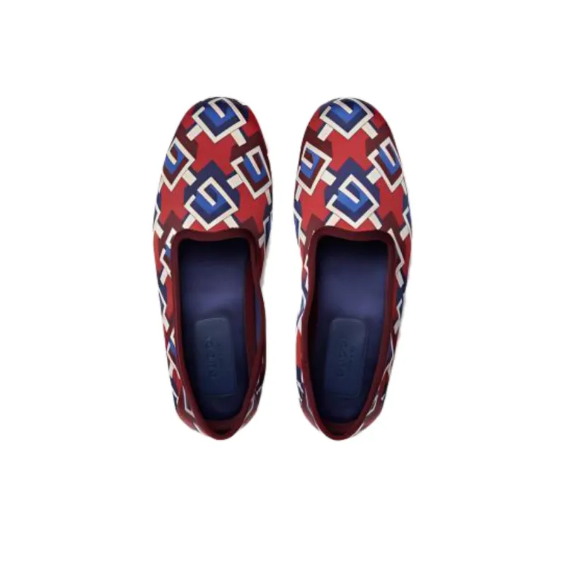 GUCCI Graphic Print Slippers Red Women's-3