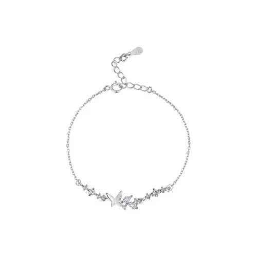 KING OF BLING 925 Sterling Silver With Zircon Bracelets Women's Year Of The Snake Good Luck
