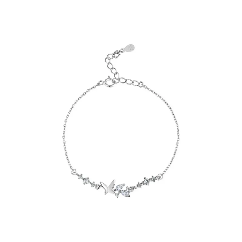 KING OF BLING 925 Sterling Silver With Zircon Bracelets Women's Year Of The Snake Good Luck-0