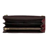 COACH Tabby Cow Leather Clutch Small Size Women's Burgundy