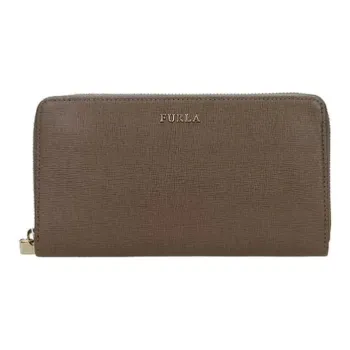 Furla Babylon Leather Wallet Large Size Women's Brown