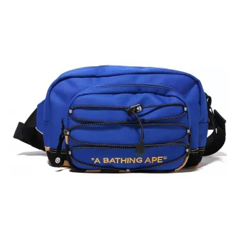 A BATHING APE Polyester Fanny Pack Regular Men's Blue/Black