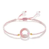 Pink Peaceful Buckle Rope Bracelet, Box Not Included