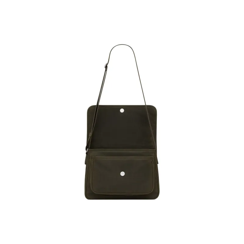 SAINT LAURENT Niki Cotton Shoulder Bag Crossbody Bag Men's Dark Khaki-4