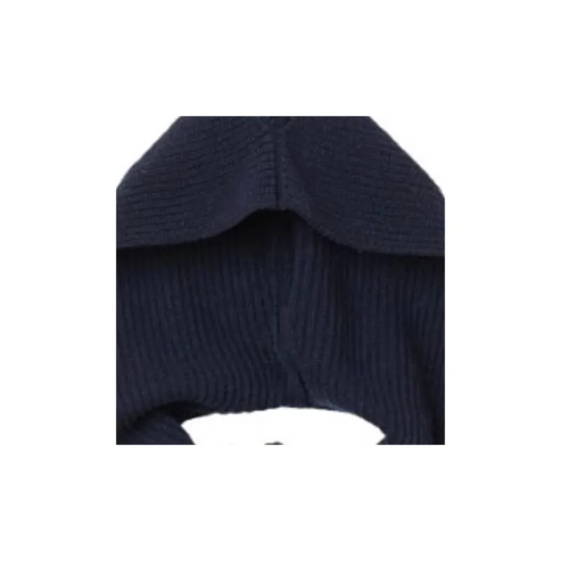Sandro Sheep Wool Knit Scarves Women's Dark Blue-1