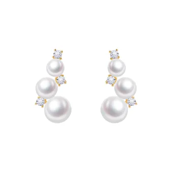 FREE ELF Freshwater Pearl Stud Earrings Women's
