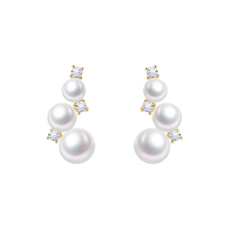 FREE ELF Freshwater Pearl Stud Earrings Women's-0