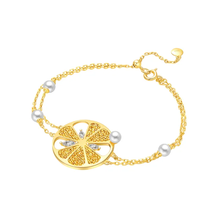 BABYBEI 925 Sterling Silver Shell Pearl Bracelets Women's-1