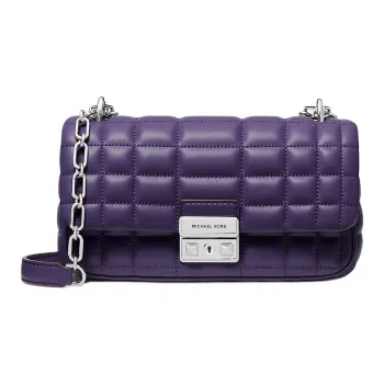 MICHAEL KORS Leather Portable Crossbody Bag Shoulder Bag Small Size Women's Purple