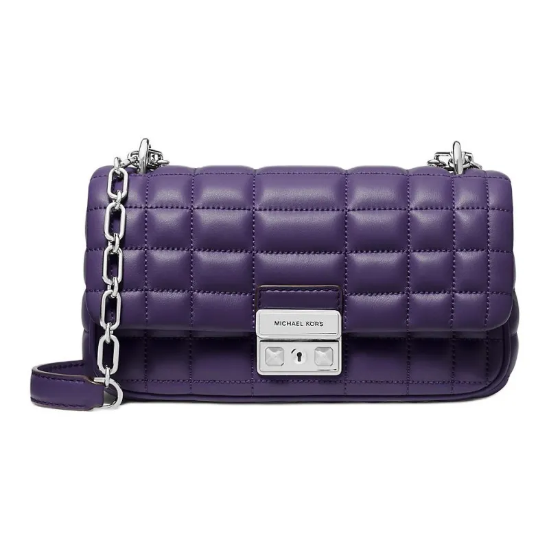 MICHAEL KORS Leather Portable Crossbody Bag Shoulder Bag Small Size Women's Purple-0