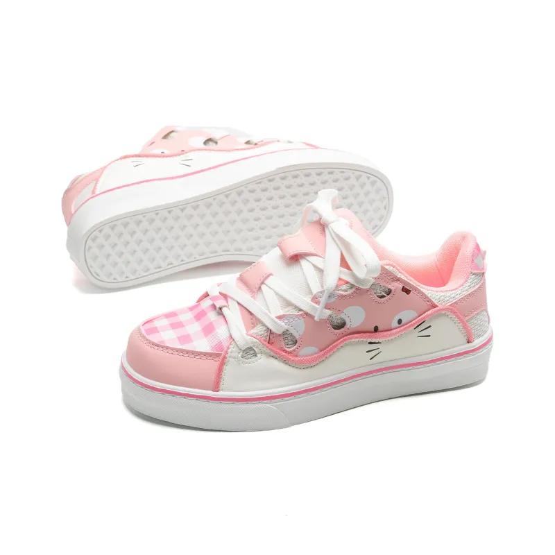 7 SEVFUN Wear resistant And Lightweight Low Top Skateboard Shoes Women's Strawberry Pink Box Included-6