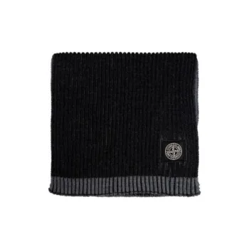 STONE ISLAND Vanise Logo Patch Ribbed Scarf