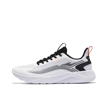 Erke Cushioning Breathable Low Top Casual Running Shoes Men's White Black