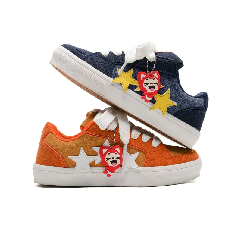 ALI THE FOX Anti Slip Wear Resistant Lightweight Breathable Low Top Skateboard Shoes Unisex-25