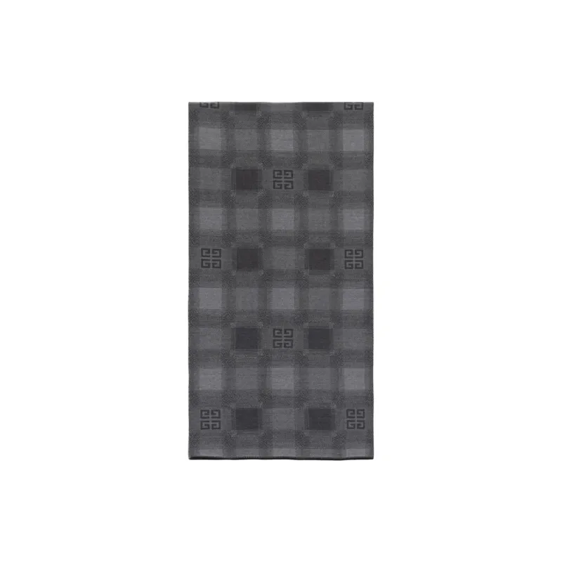 Givenchy Plaid 4G Logo Scarf-0