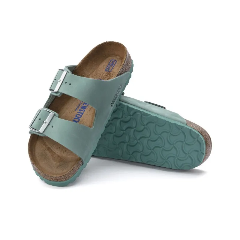 Birkenstock Arizona Soft Footbed Slip Resistant Slide Slippers Women's Emerald Regular-4
