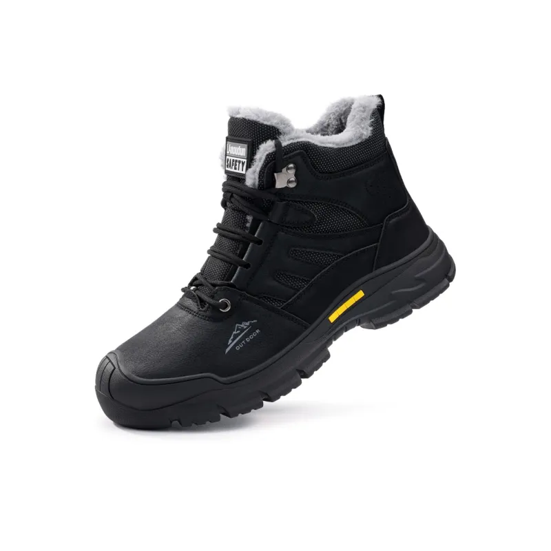 Blue Gull Shield Water Resistant Impact Resistant High Top Outdoor Shoes Unisex Black-2