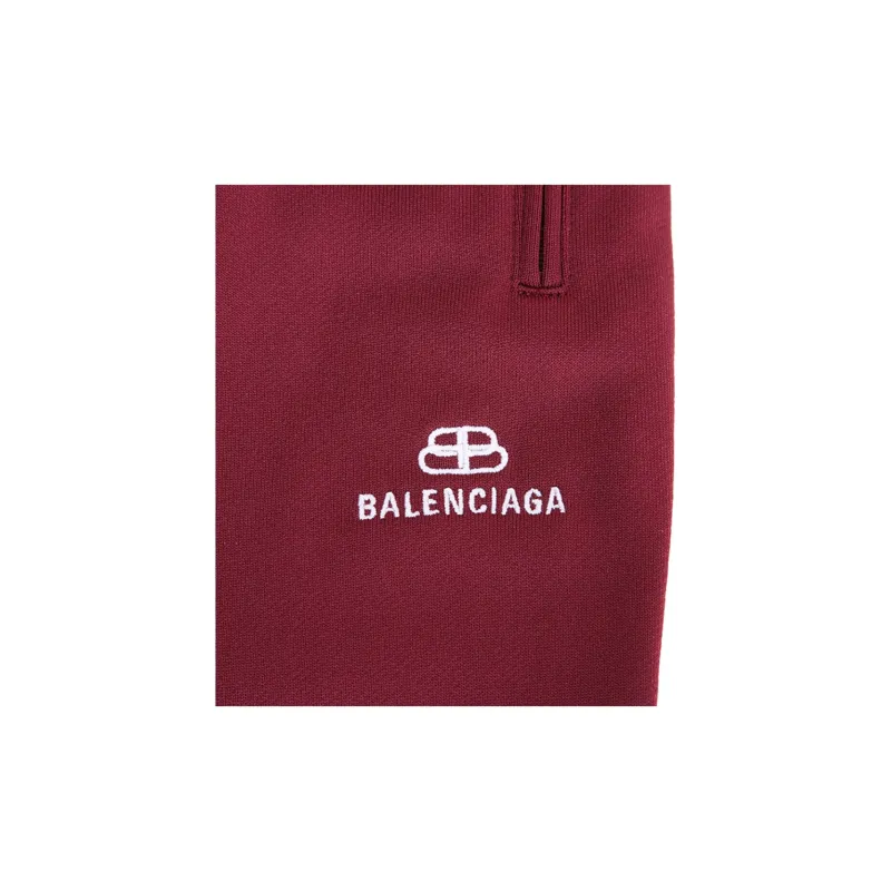 Balenciaga Knitted Sports Pants Men's Burgundy-3