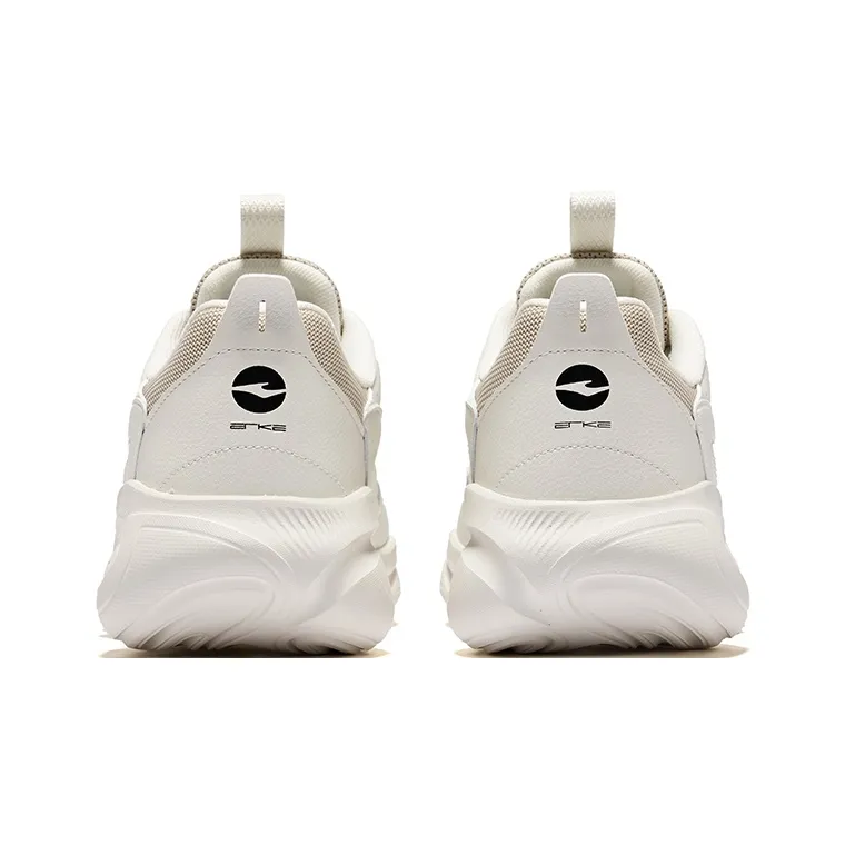 Erke Chasing The Light Cushioning Wear-Resistant Low-Top Casual Shoes Men's Microcrystal White Float Stone Gray-4