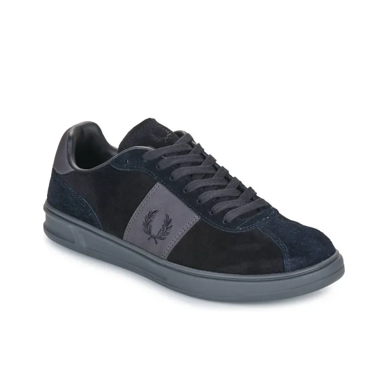 FRED PERRY Low Top Skateboard Shoes Men's Black-3
