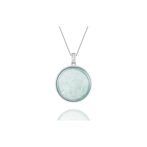 Green Craftsman Ice Glutinous Jadeite Necklaces Women's