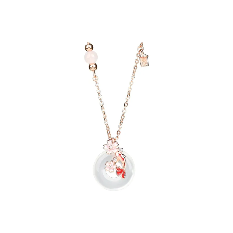 VANA Chalcedony Jade Necklaces Women's-0