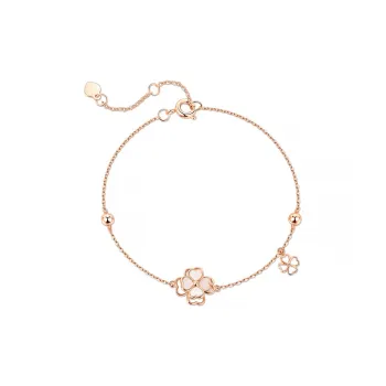Trpopo S925 Silver White Shell Bracelets Women's