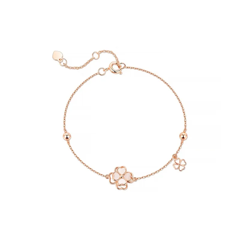 Trpopo S925 Silver White Shell Bracelets Women's-0
