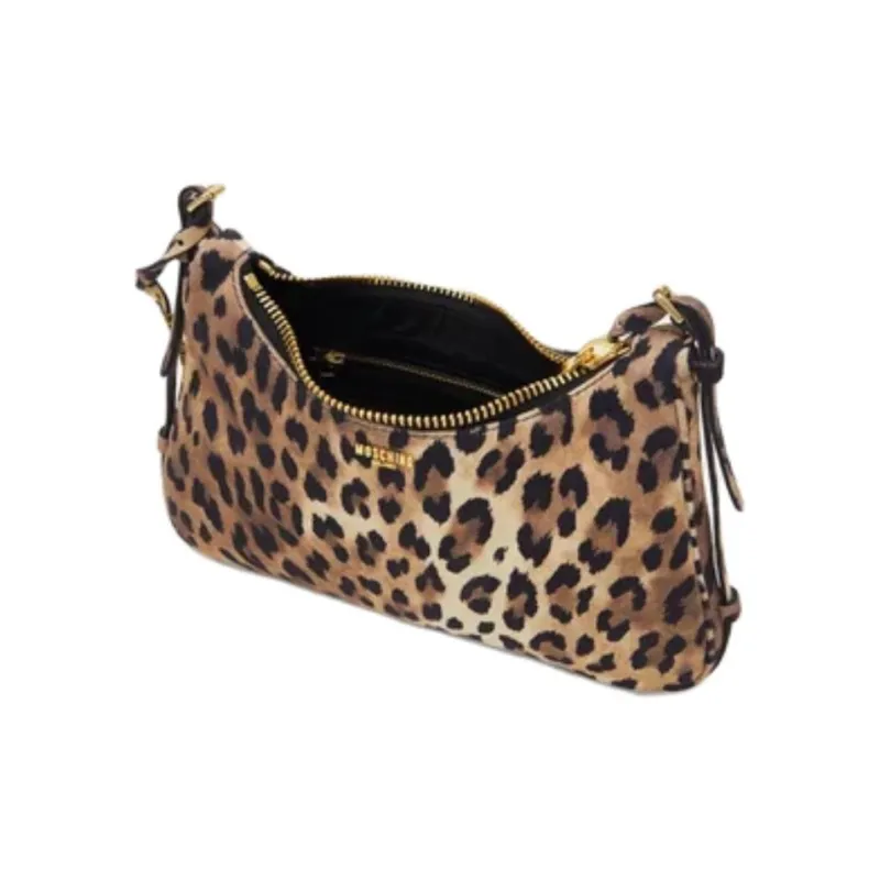 MOSCHINO Logo Lettering Zipped Shoulder Bag-3
